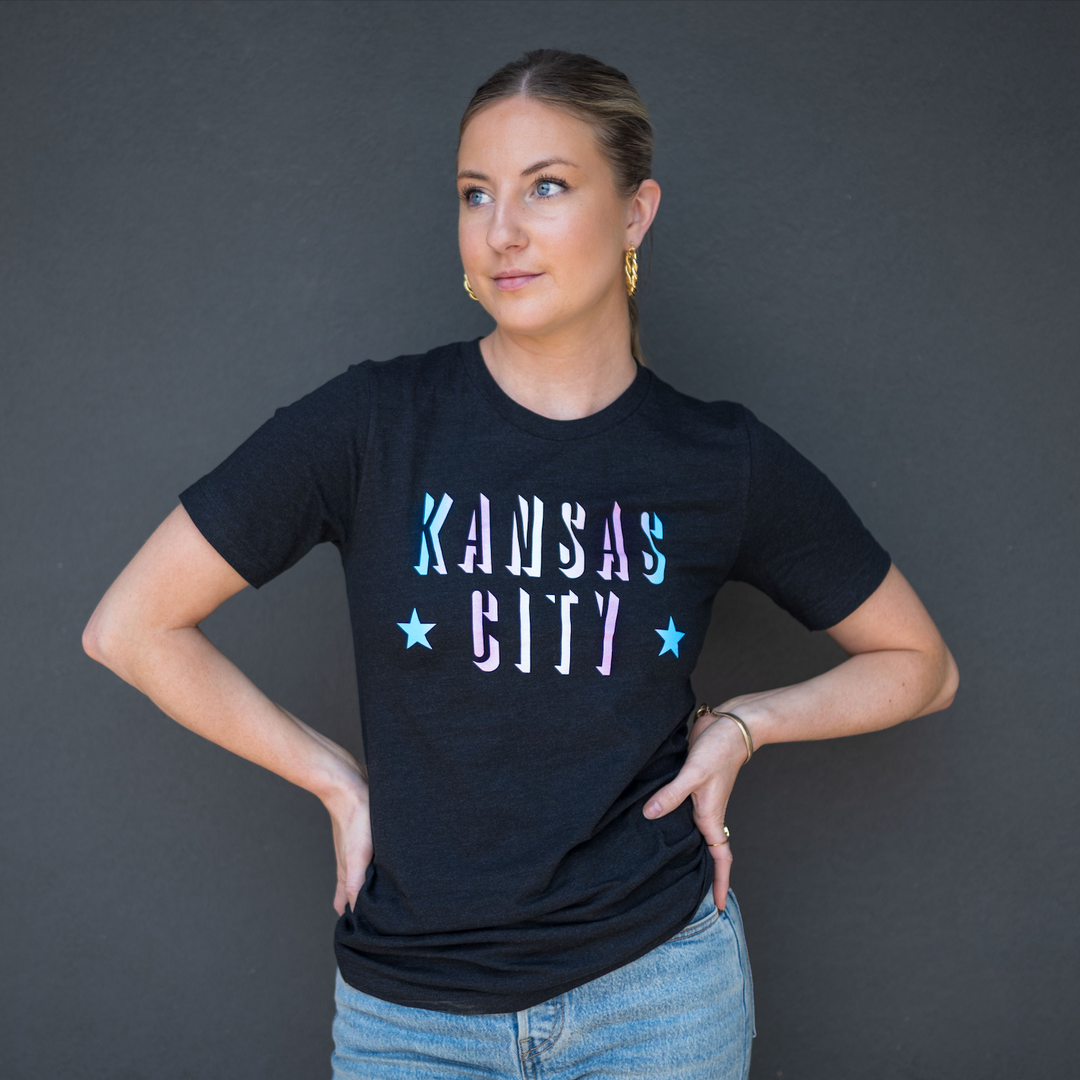 ULAH - Trans Flag Kansas City T-Shirt - Black Heather